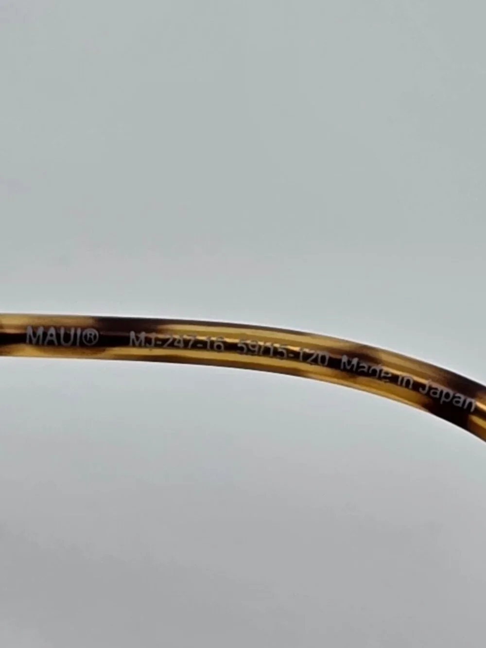 Maui Jim MJ-247-16 Cliff House MP-SG Gold Titanium Aviator Sunglasses Japan 59mm